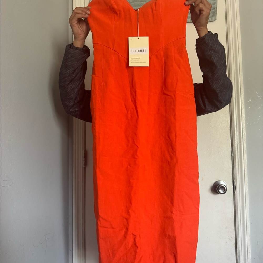 Mara Hoffman Orange Halter Sheath Dress
